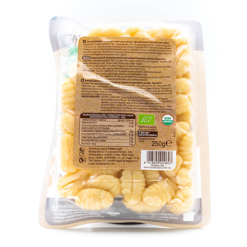 Gnocchi con mais biologico - Senza glutine - Probios