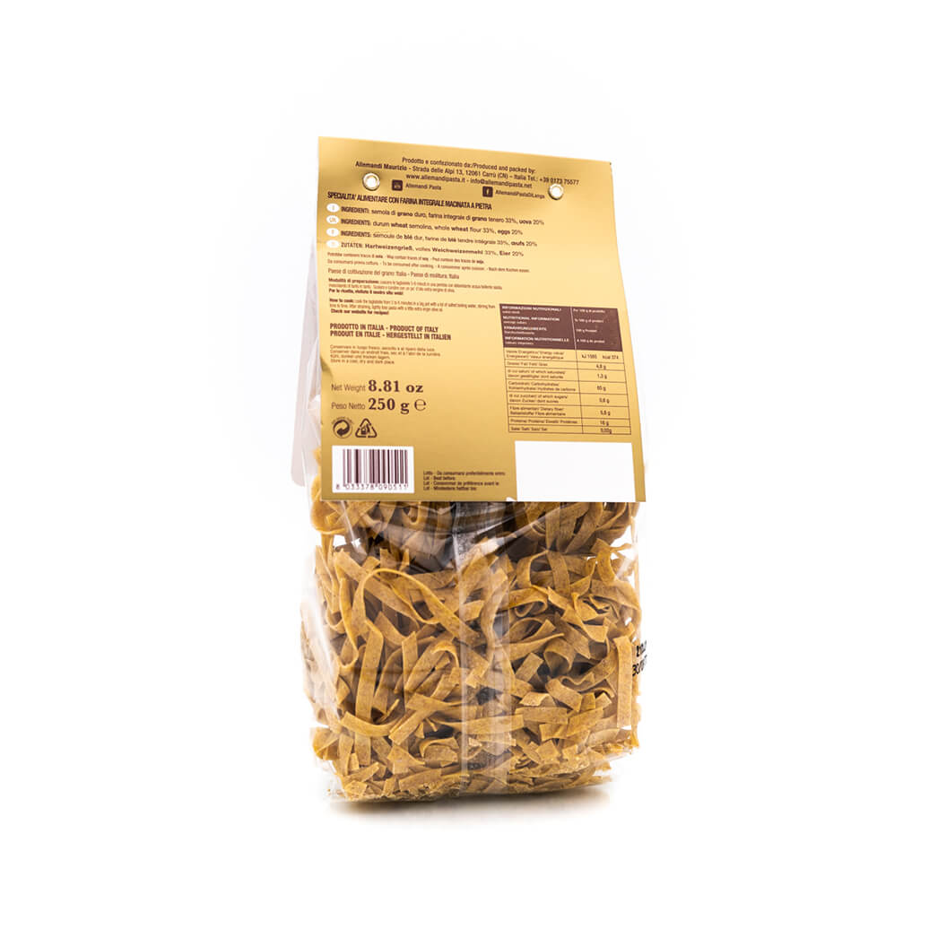 La tagliatella integrale di Carrù pastificio Allemandi Saporelite