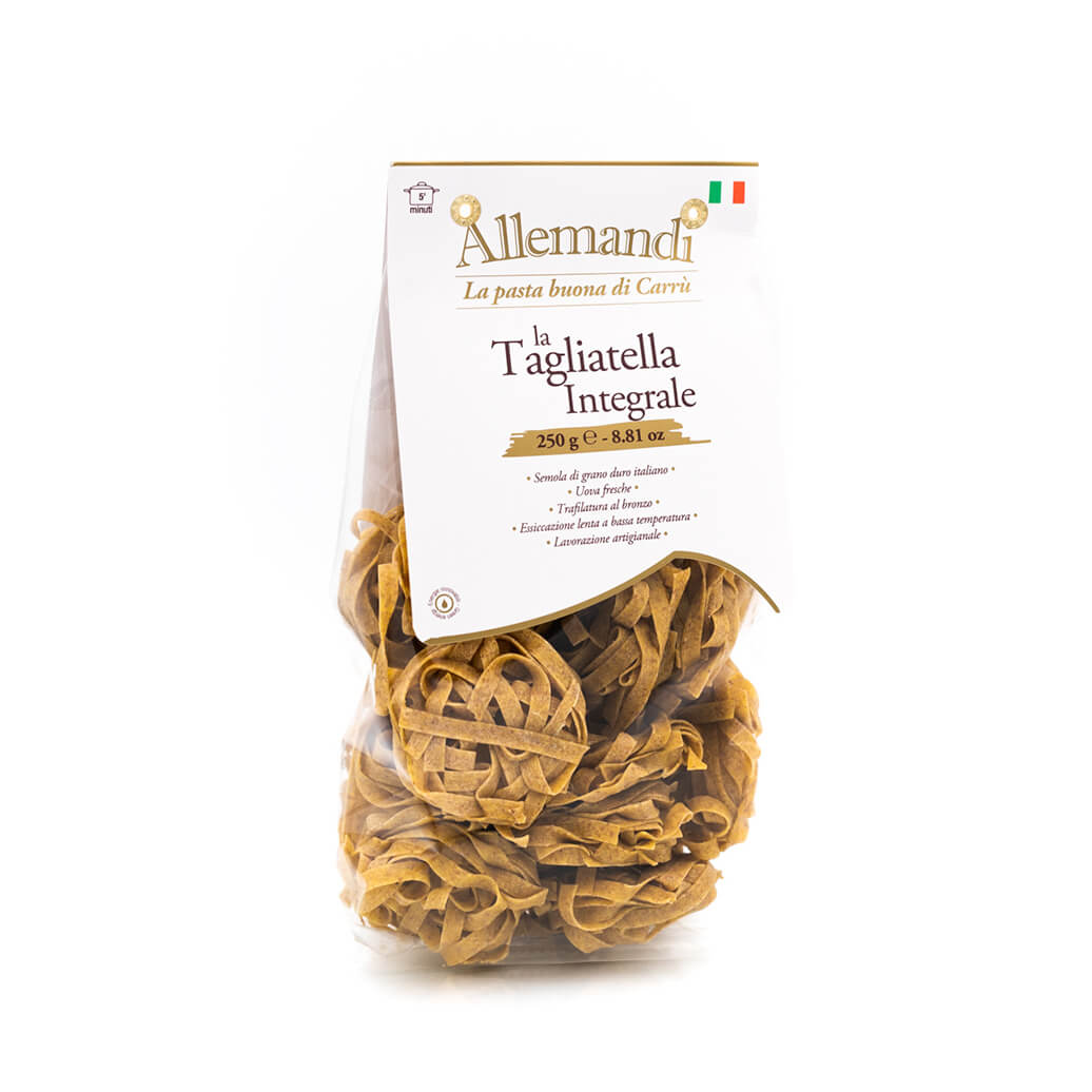 La tagliatella integrale di Carrù pastificio Allemandi Saporelite