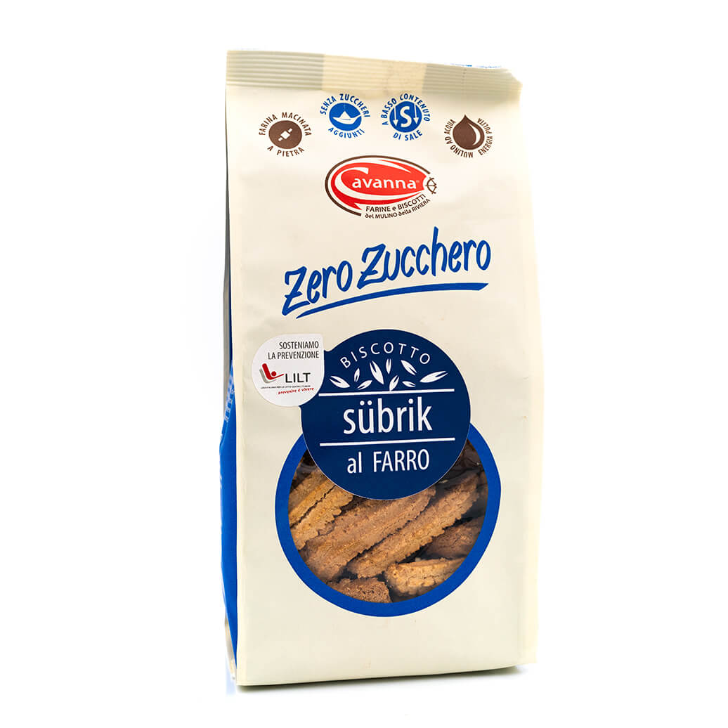 Biscotto Subrik al farro – Senza zucchero – Cavanna Fronte
