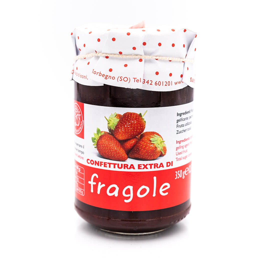 Confettura extra di fragole - Sapori di Montagna Fronte