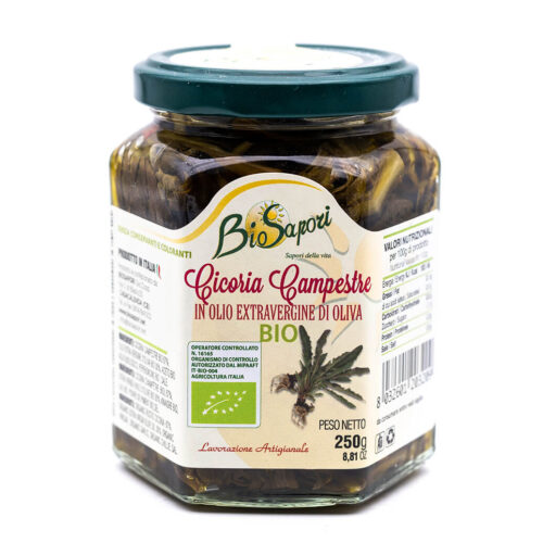 Cicoria campestre in olio extra vergine di oliva – Biologico - BioSapori