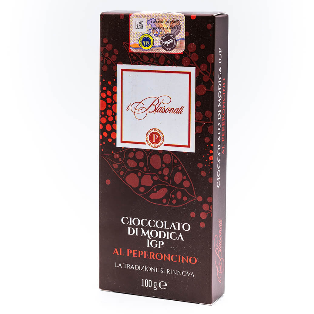 Cioccolato di Modica IGP al peperoncino – I Blasonati