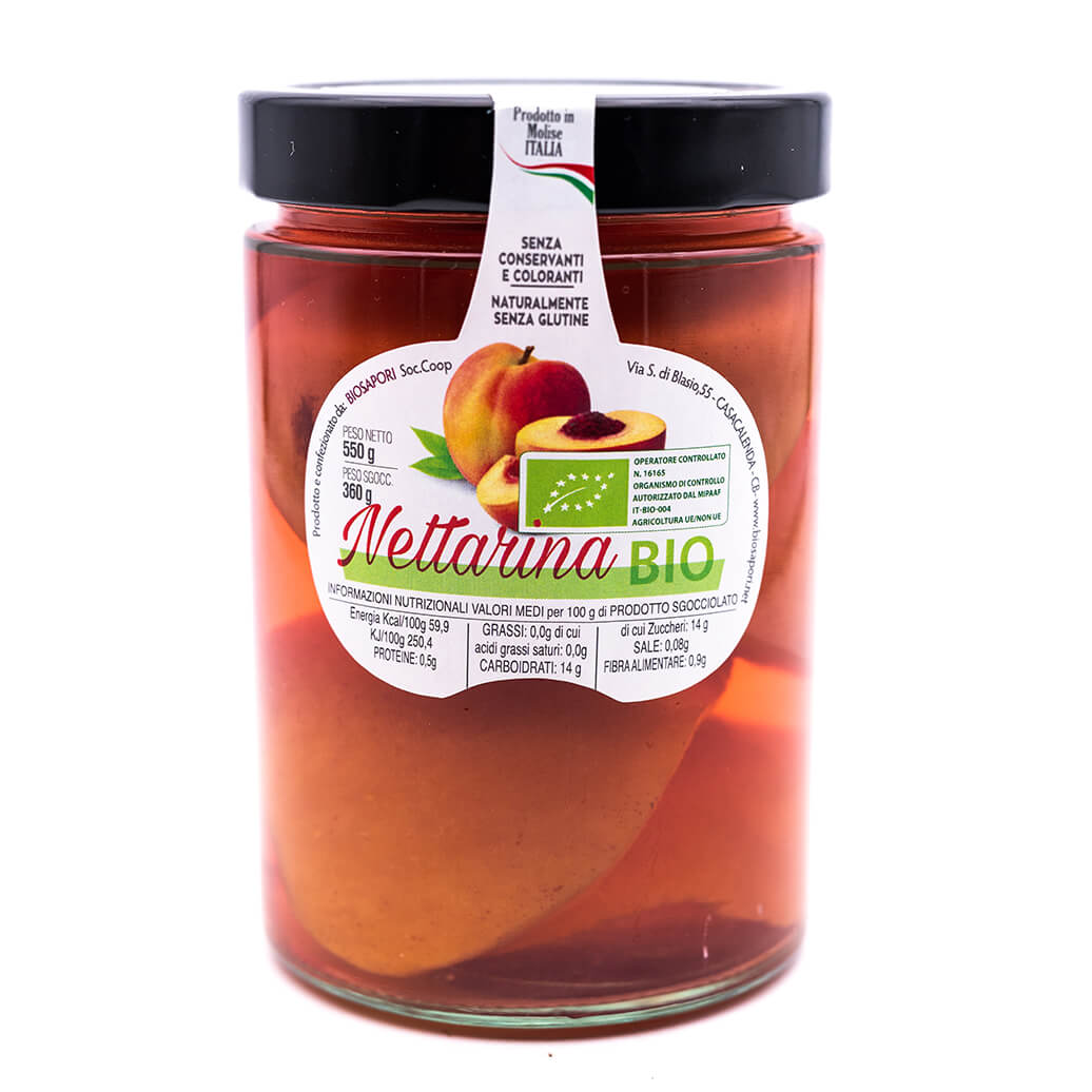 Nettarine in sciroppo - Biologico - BioSapori