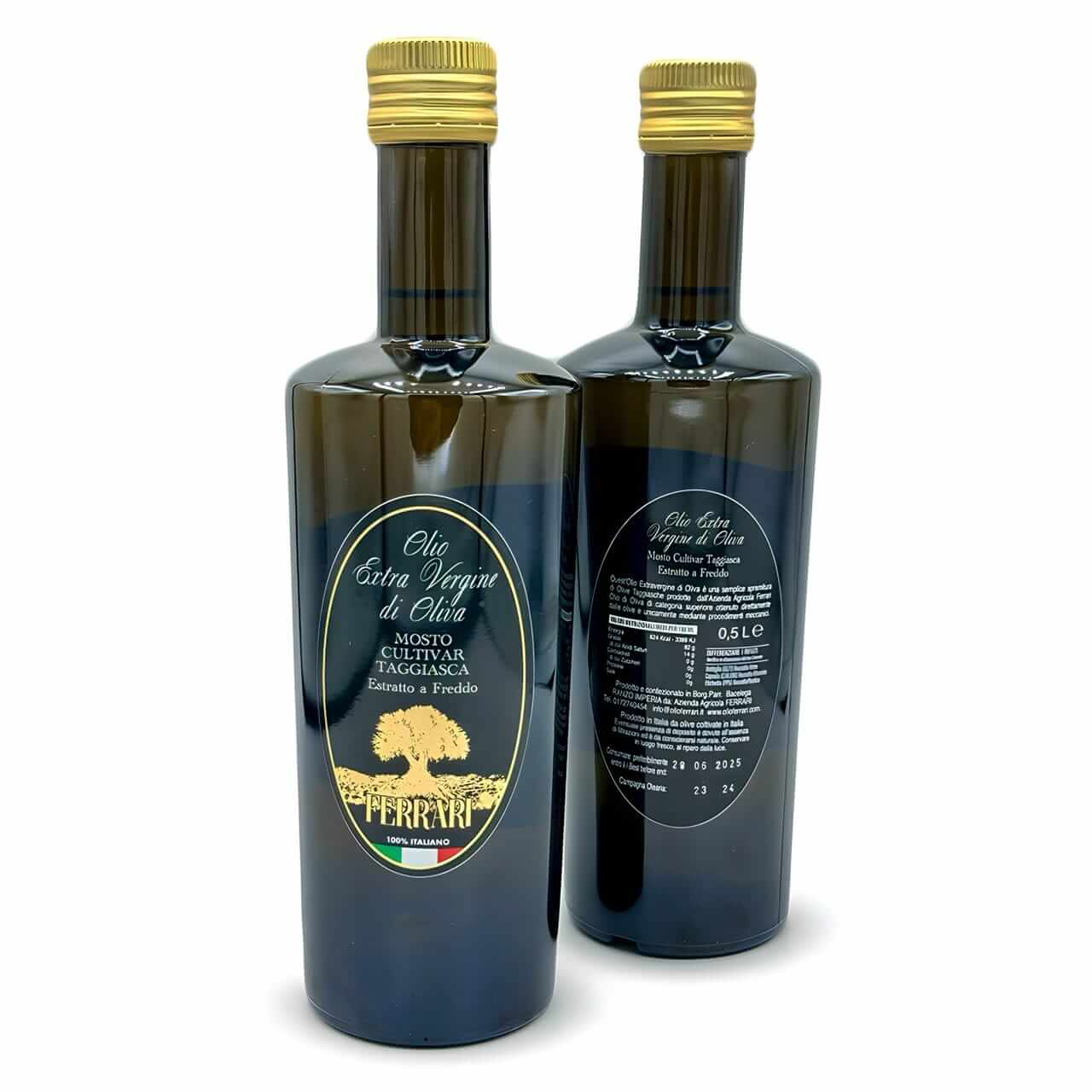 Olio Extra Vergine di Oliva - Mosto Cultivar Taggiasca - Ferrari - Saporelite 500
