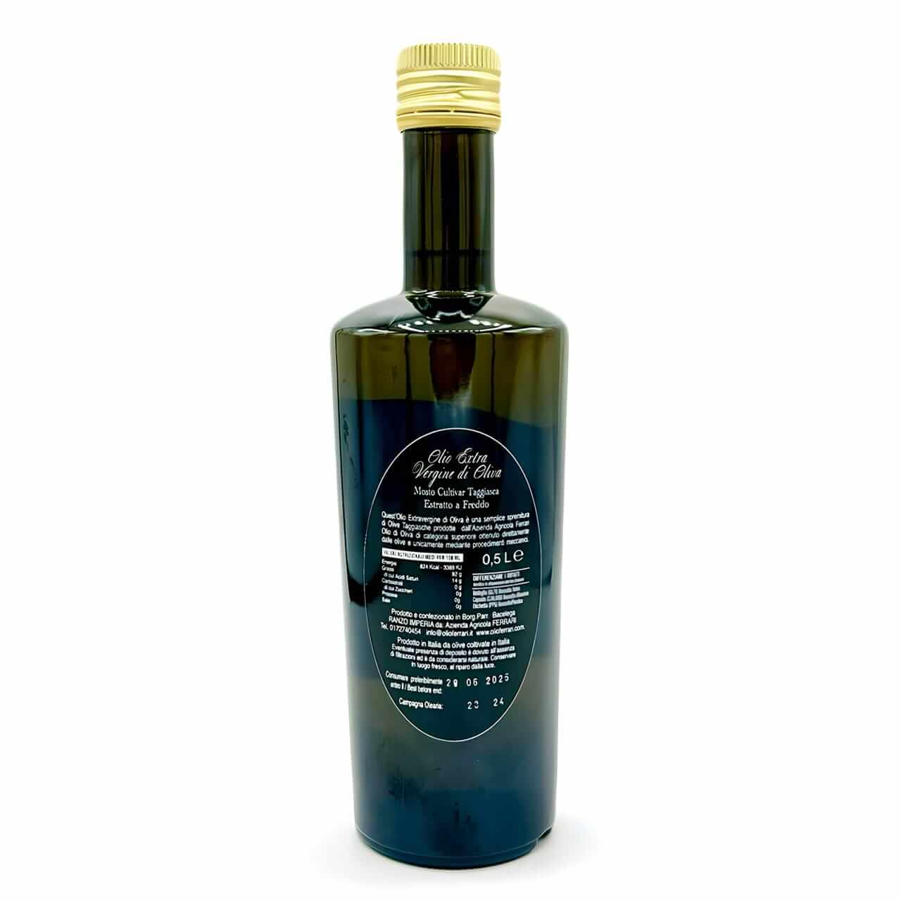 Olio Extra Vergine di Oliva - Mosto Cultivar Taggiasca - Ferrari - Saporelite 500
