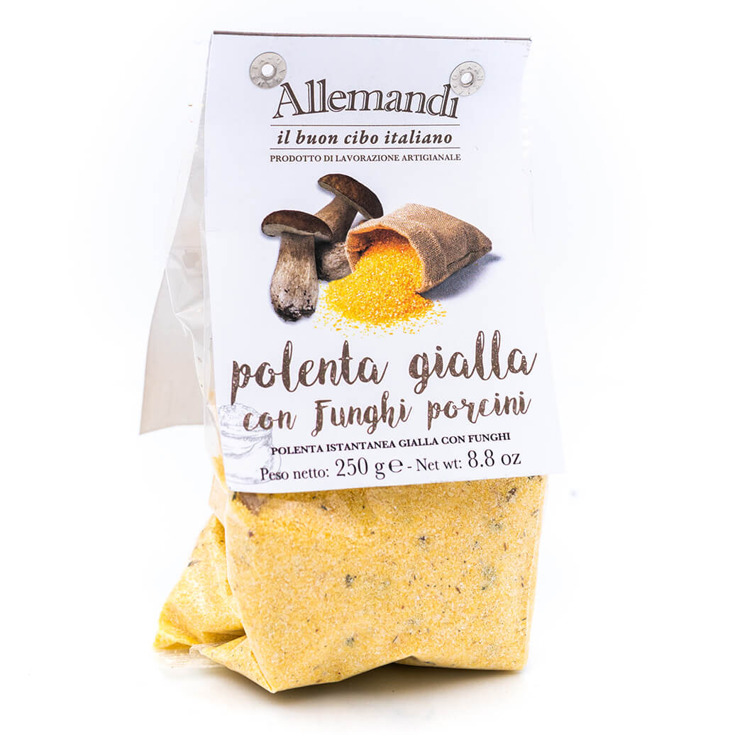 Polenta gialla con funghi porcini - Istantanea - Allemandi